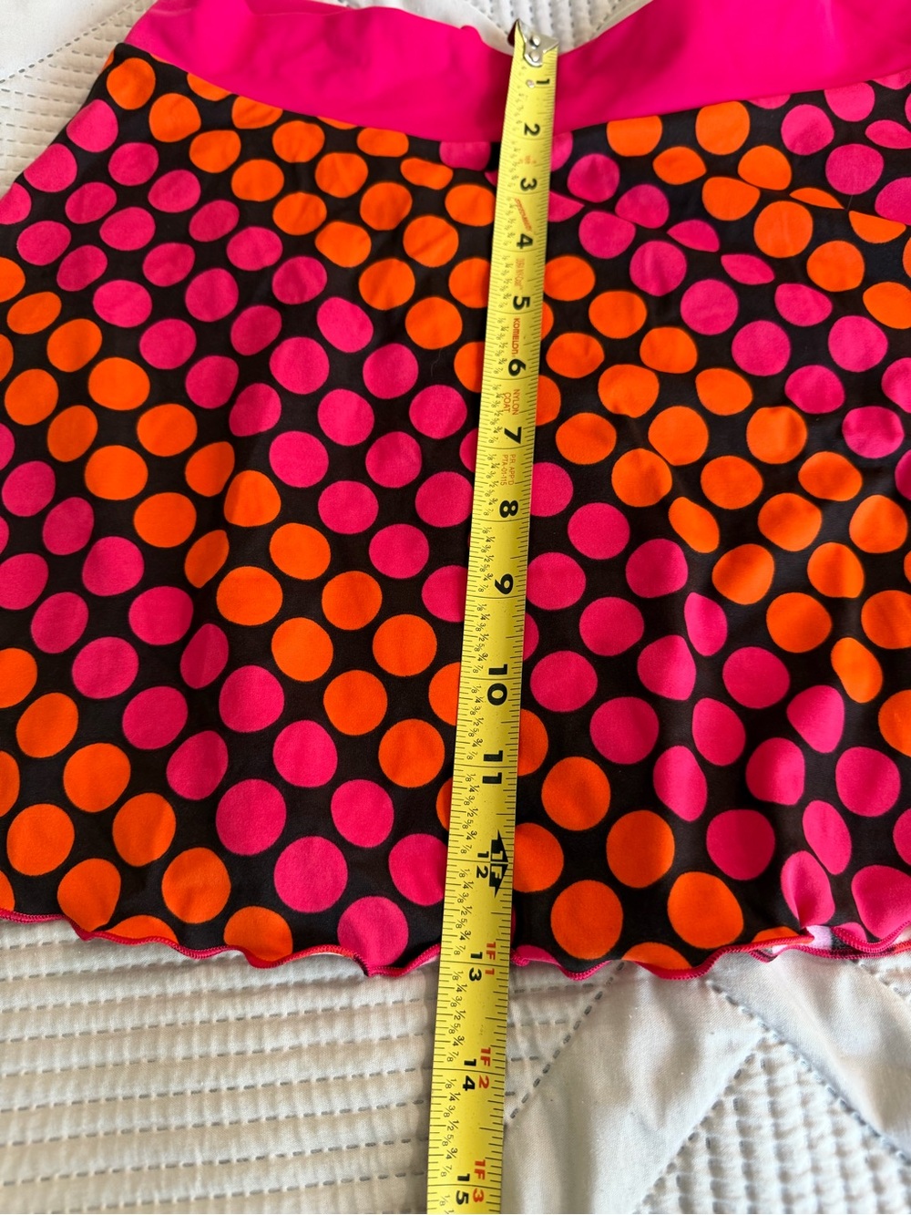 Victoria Secrets Hot Pink and Orange polka Dot Bikini Bottom with Cover up - Picture 6 of 11